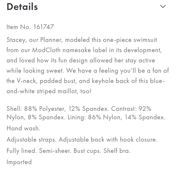 Modcloth Stacey Striped One Piece Swimsuit - Picture 4 of 4